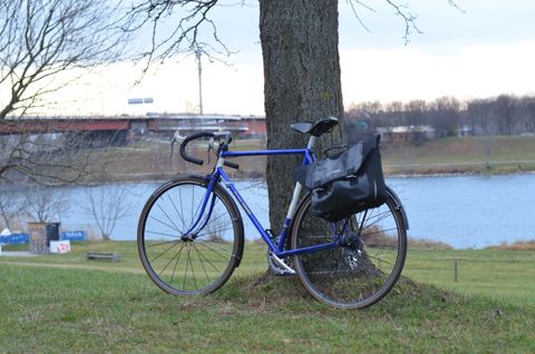 Photo of my Freddie Grubb with Ortlieb pannier